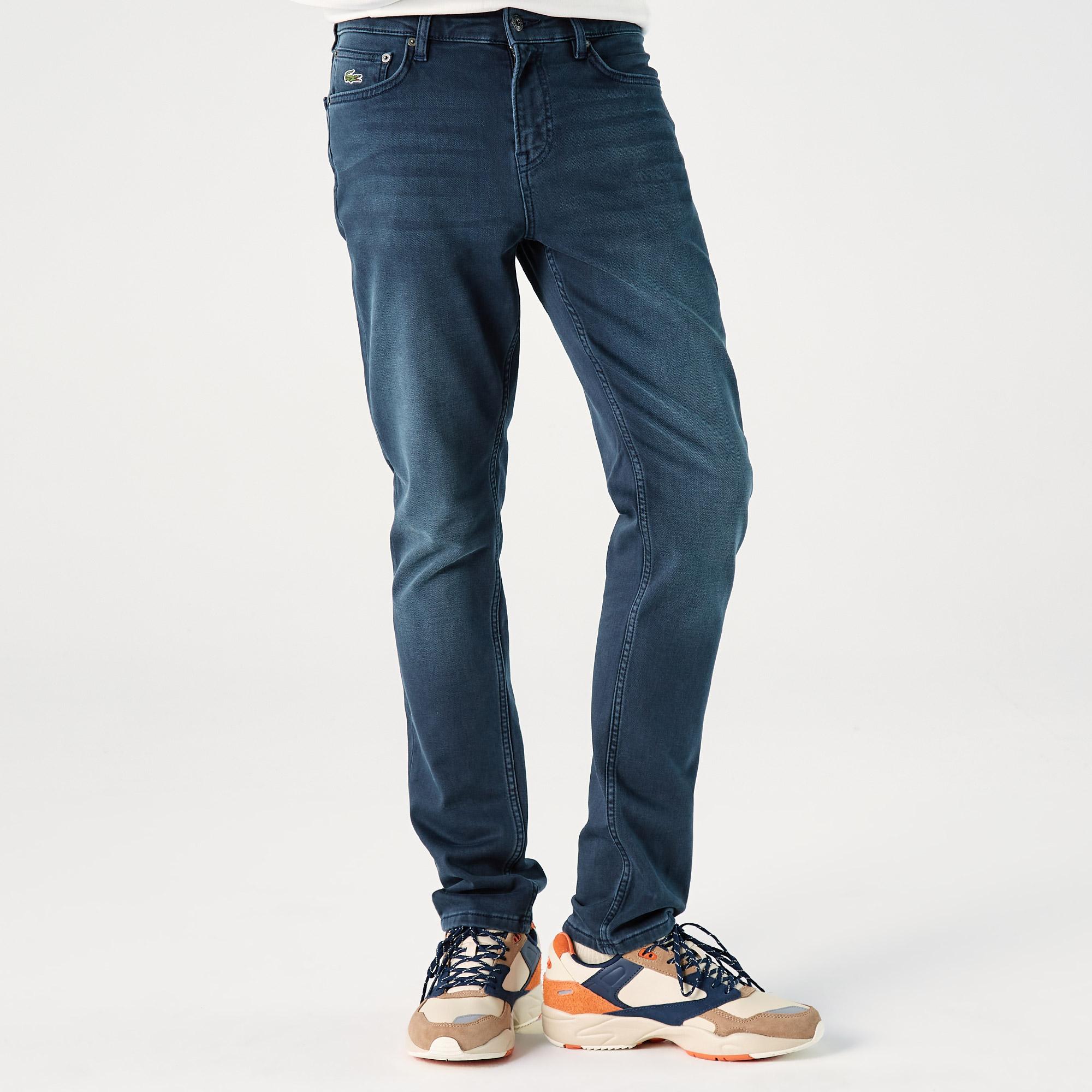 Erkek Slim Fit Mavi Jean Pantolon