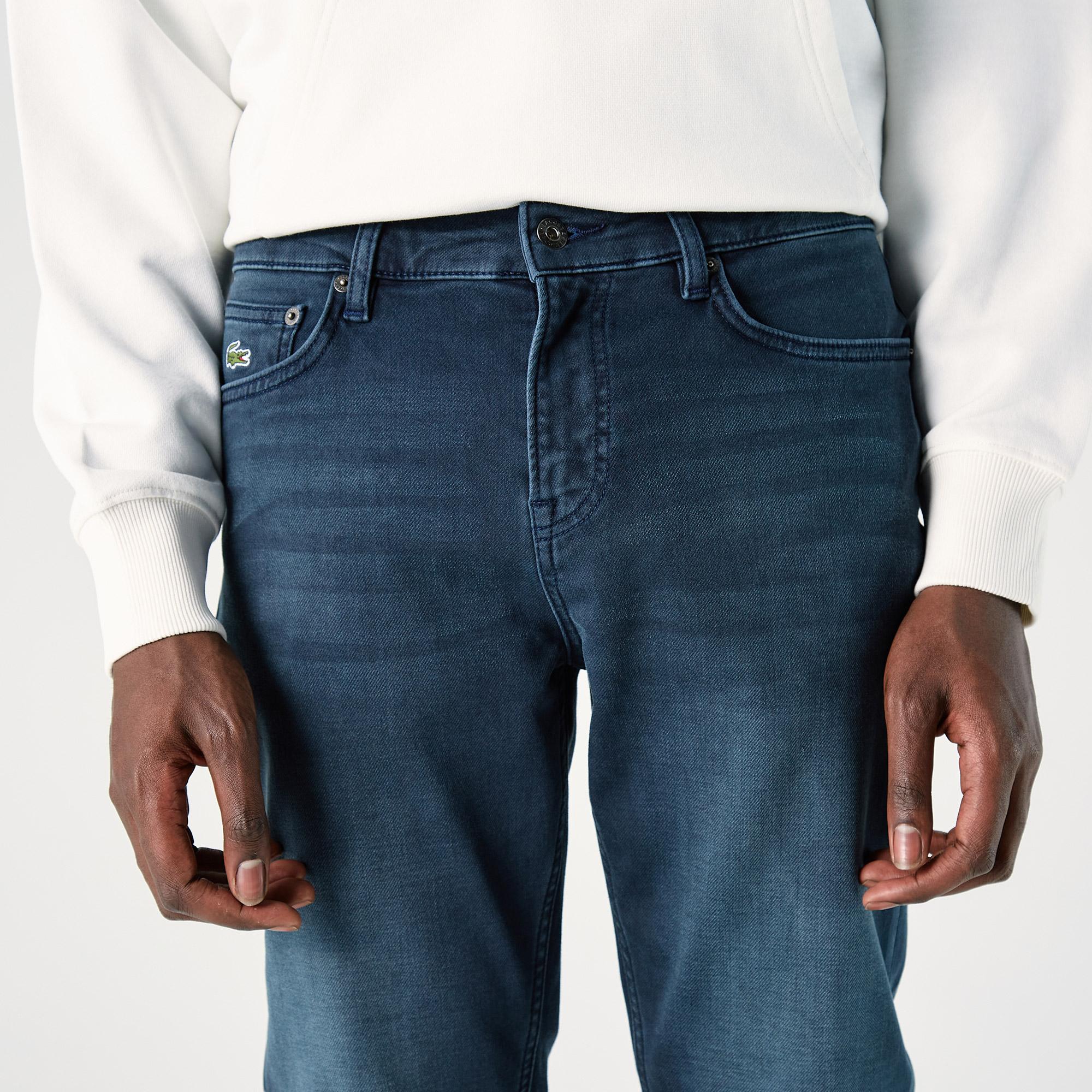 Erkek Slim Fit Mavi Jean Pantolon