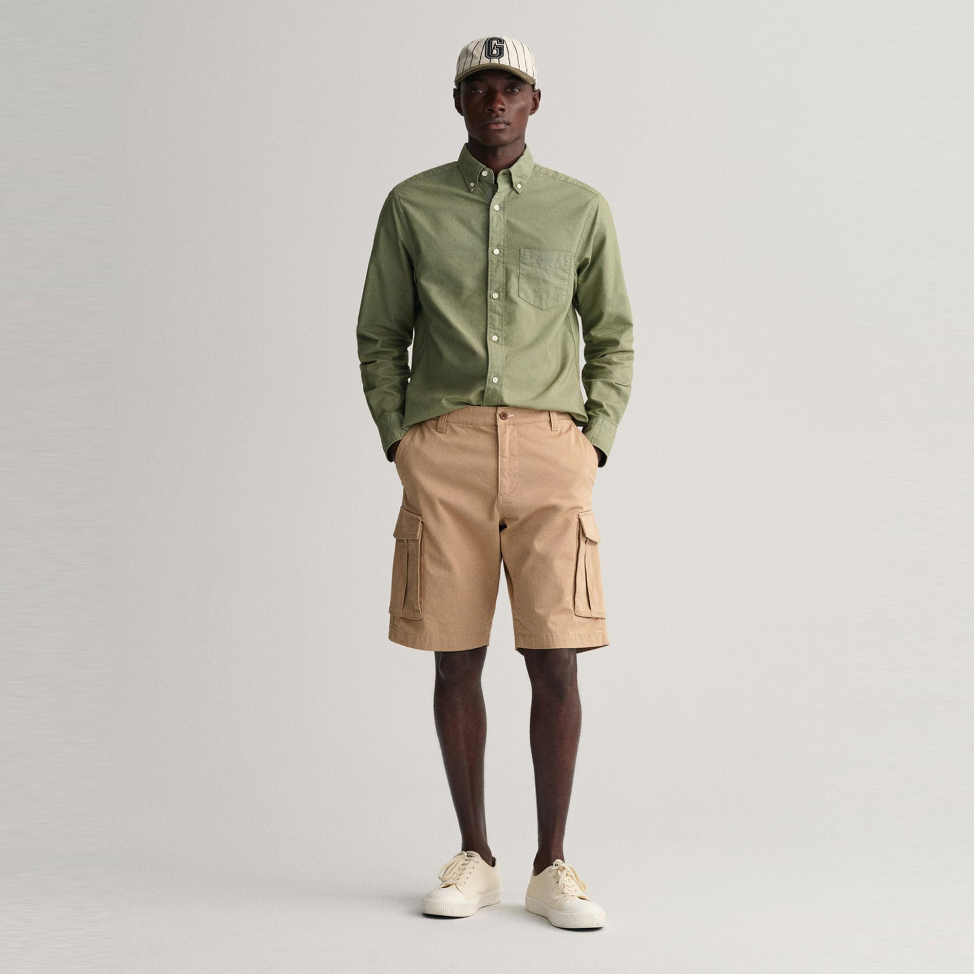 Gant Erkek Bej Relaxed Fit Kargo Şort