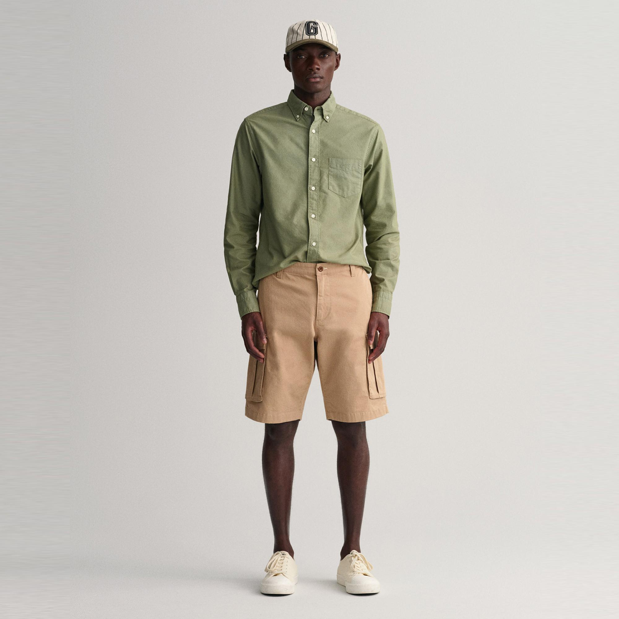 Gant Erkek Bej Relaxed Fit Kargo Şort