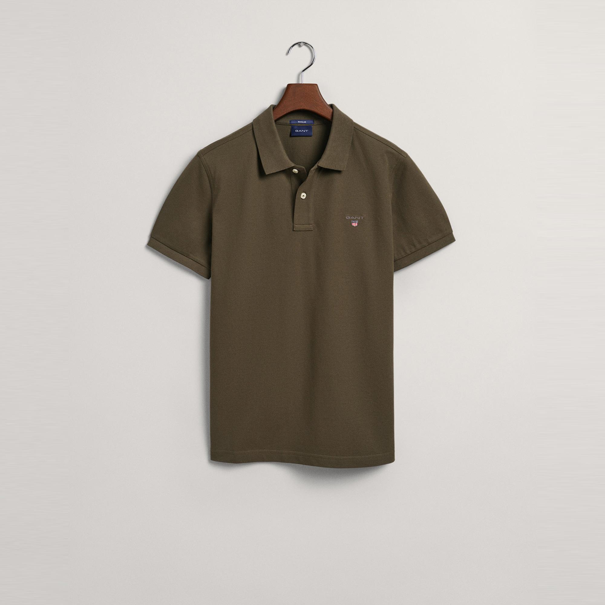 GANT Erkek Yeşil Regular Fit Polo