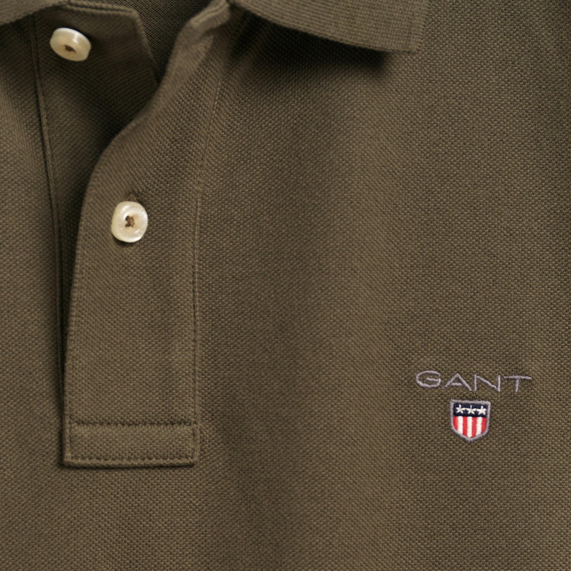 GANT Erkek Yeşil Regular Fit Polo