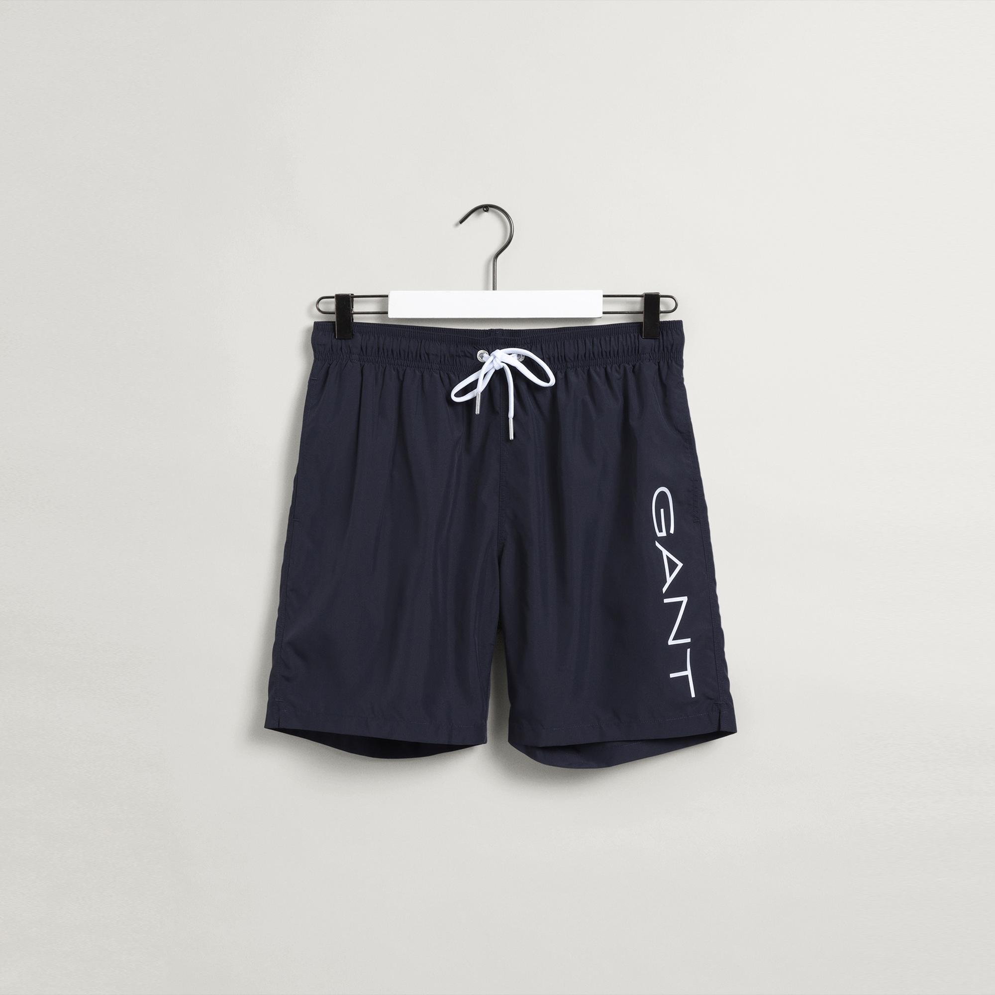 GANT Erkek Lacivert Logolu Mayo Şort