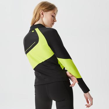  Lacoste Active Kadın Slim Fit Uzun Kollu Baskılı Siyah Polo