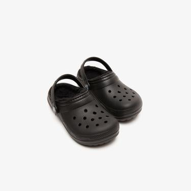  Crocs Classic Lined Clog K Çocuk Siyah Terlik