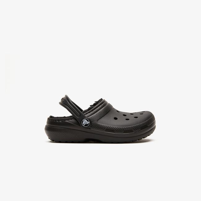 Crocs Classic Lined Clog Çocuk Siyah Terlik