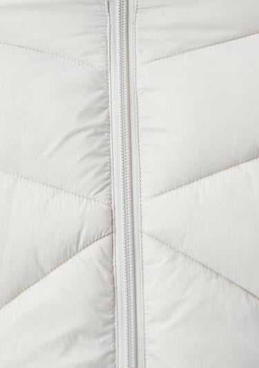  Mavi Dik Yaka Gri Şişme Mont 110698-27105