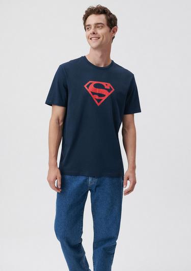  Mavi Superman Baskılı Lacivert Tişört Regular Fit / Normal Kesim 0610754-70490