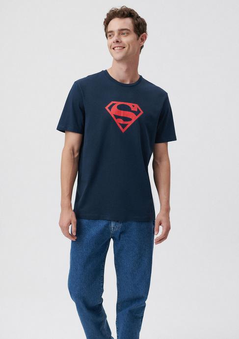  Mavi Superman Baskılı Lacivert Tişört Regular Fit / Normal Kesim 0610754-70490