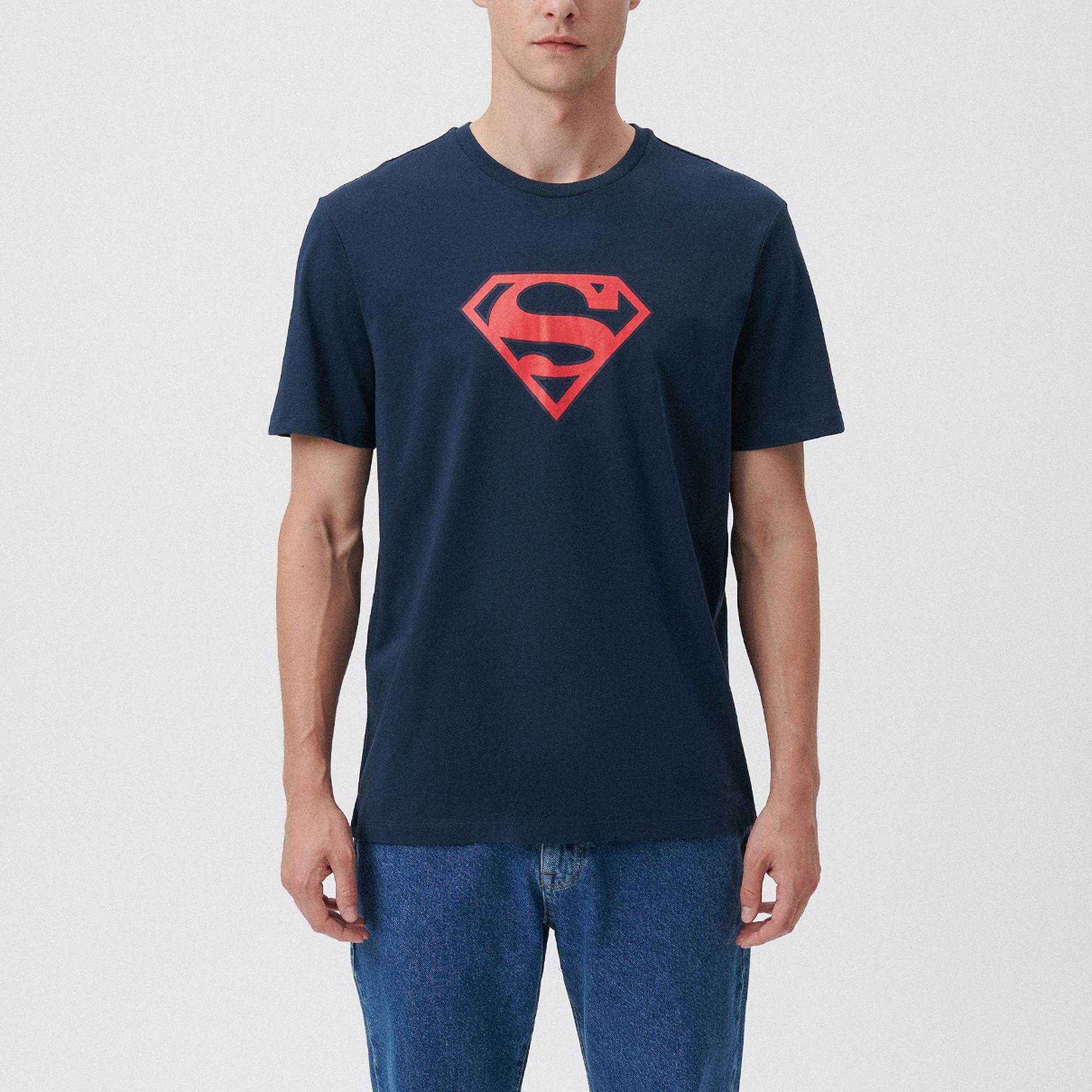 Mavi Superman Baskılı Lacivert Tişört Regular Fit / Normal Kesim 0610754-70490