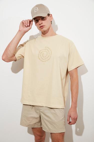  Baskılı Oversize Kompakt Tshirt