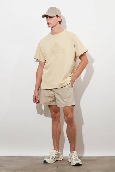  Baskılı Oversize Kompakt Tshirt