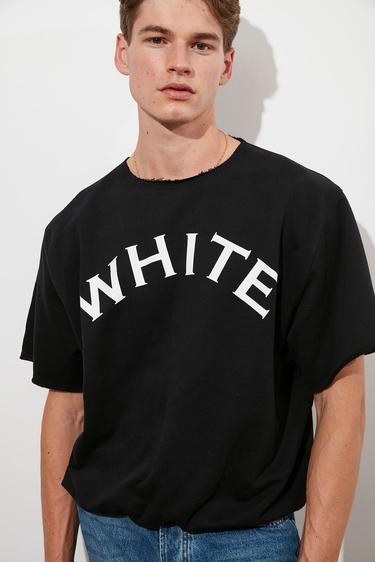  Baskılı Kısa Kollu Sweatshirt