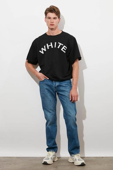  Baskılı Kısa Kollu Sweatshirt