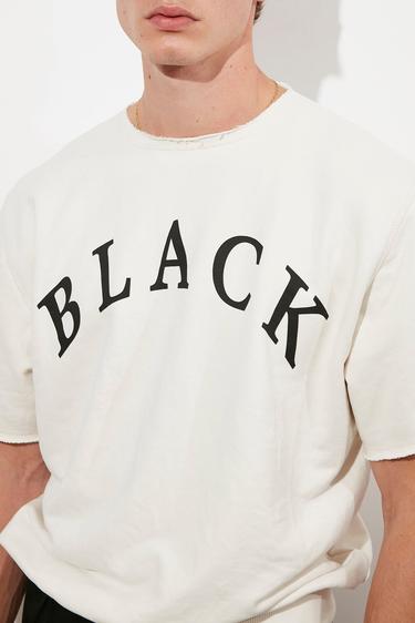  Baskılı Kısa Kollu Sweatshirt