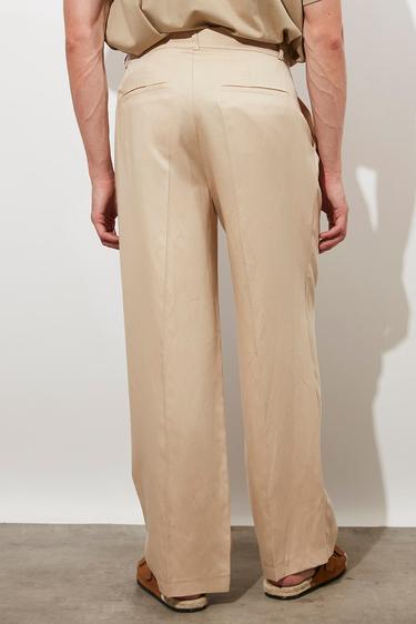  Keten Karışımlı Palazzo Pantolon