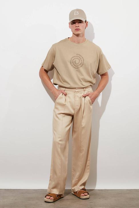  Keten Karışımlı Palazzo Pantolon