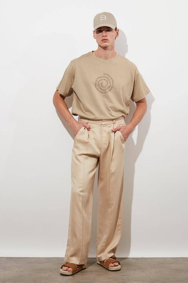  Keten Karışımlı Palazzo Pantolon