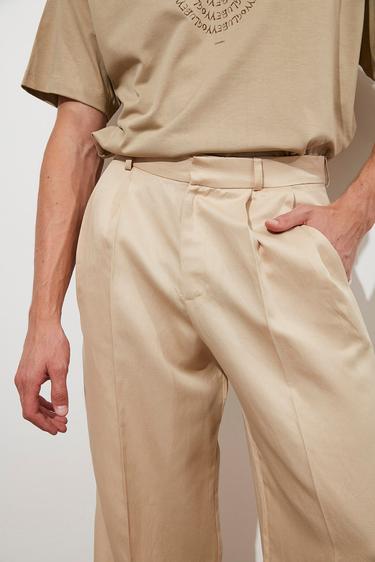  Keten Karışımlı Palazzo Pantolon