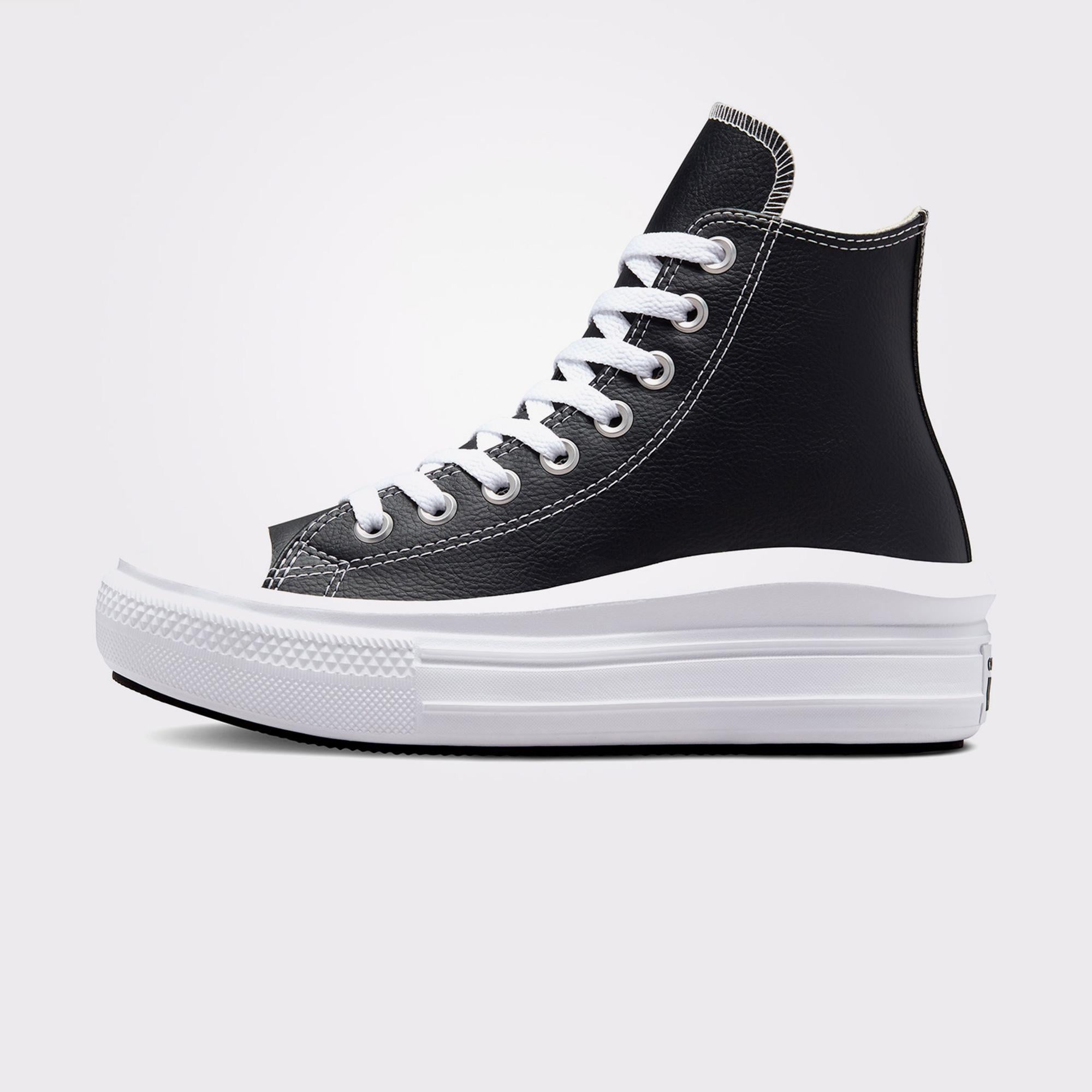 Converse Chuck Taylor All Star Move Platform Foundational Leather Unisex Siyah Sneaker