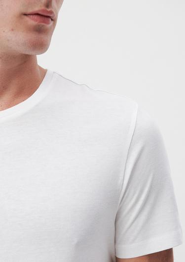  Mavi Beyaz Basic Tişört Slim Fit / Dar Kesim 065574-620