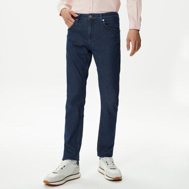  Erkek Slim Fit Denim Lacivert Pantolon
