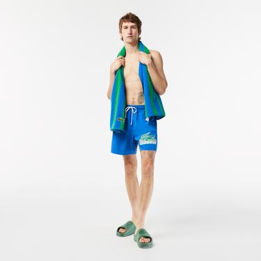  Heritage Erkek Baskılı Mavi Mayo Şort