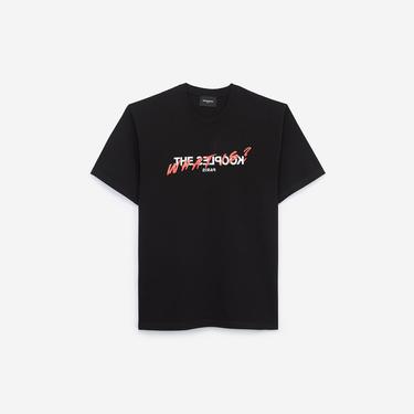  LOGO BASKILI ERKEK SİYAH T-SHIRT