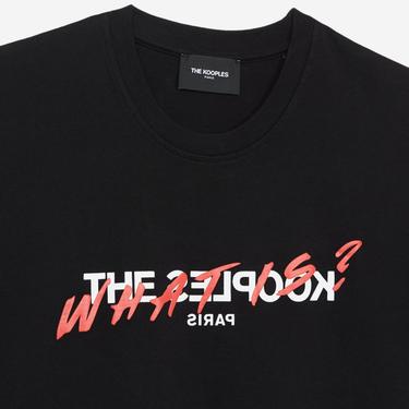  LOGO BASKILI ERKEK SİYAH T-SHIRT