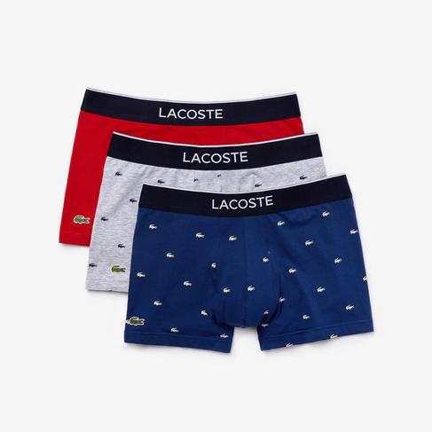  Core Erkek Baskılı 3'lü Lacivert Boxer