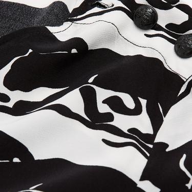  KADIN PANTER BASKILI SİYAH BLUZ