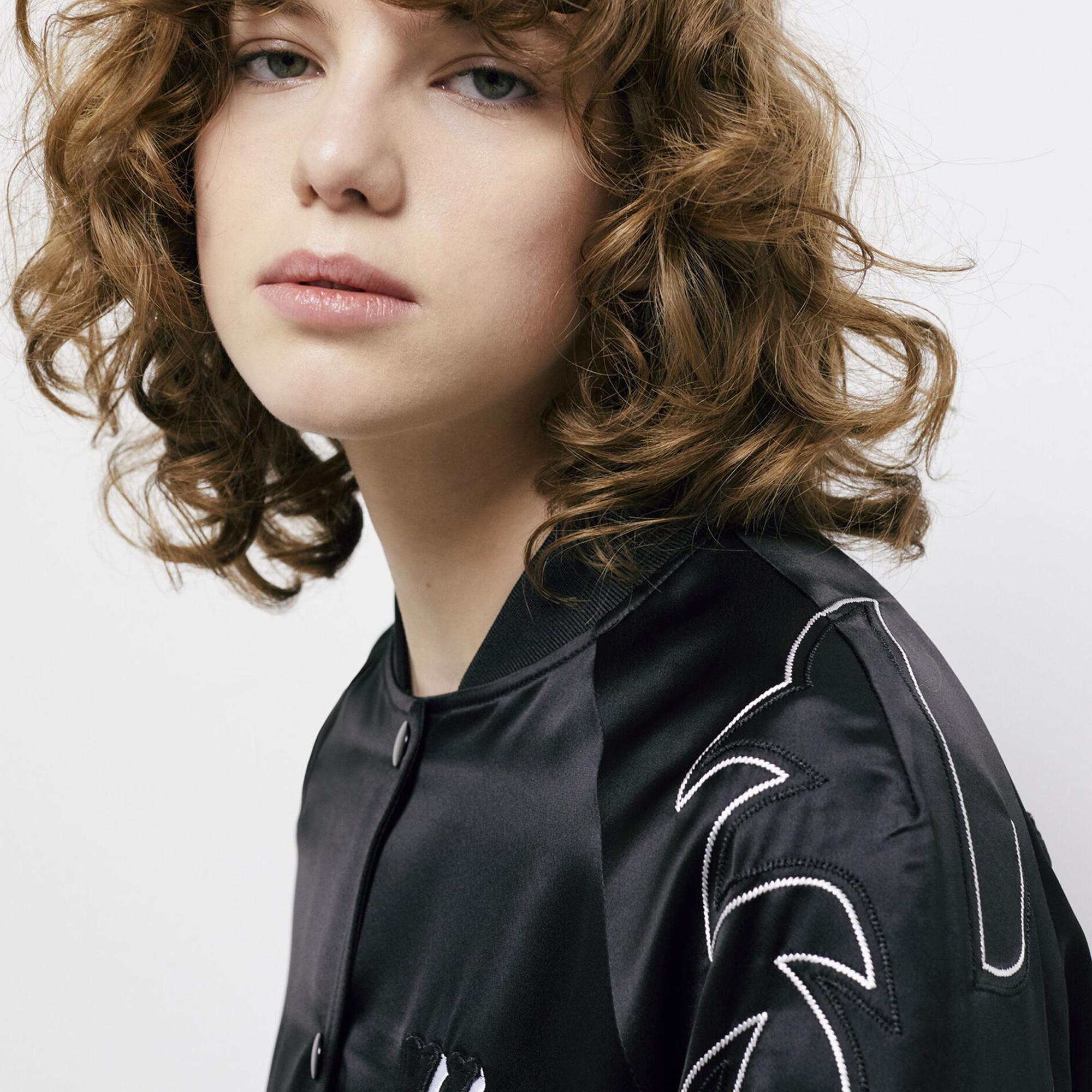 KADIN İŞLEMELİ SİYAH WESTERN CEKET