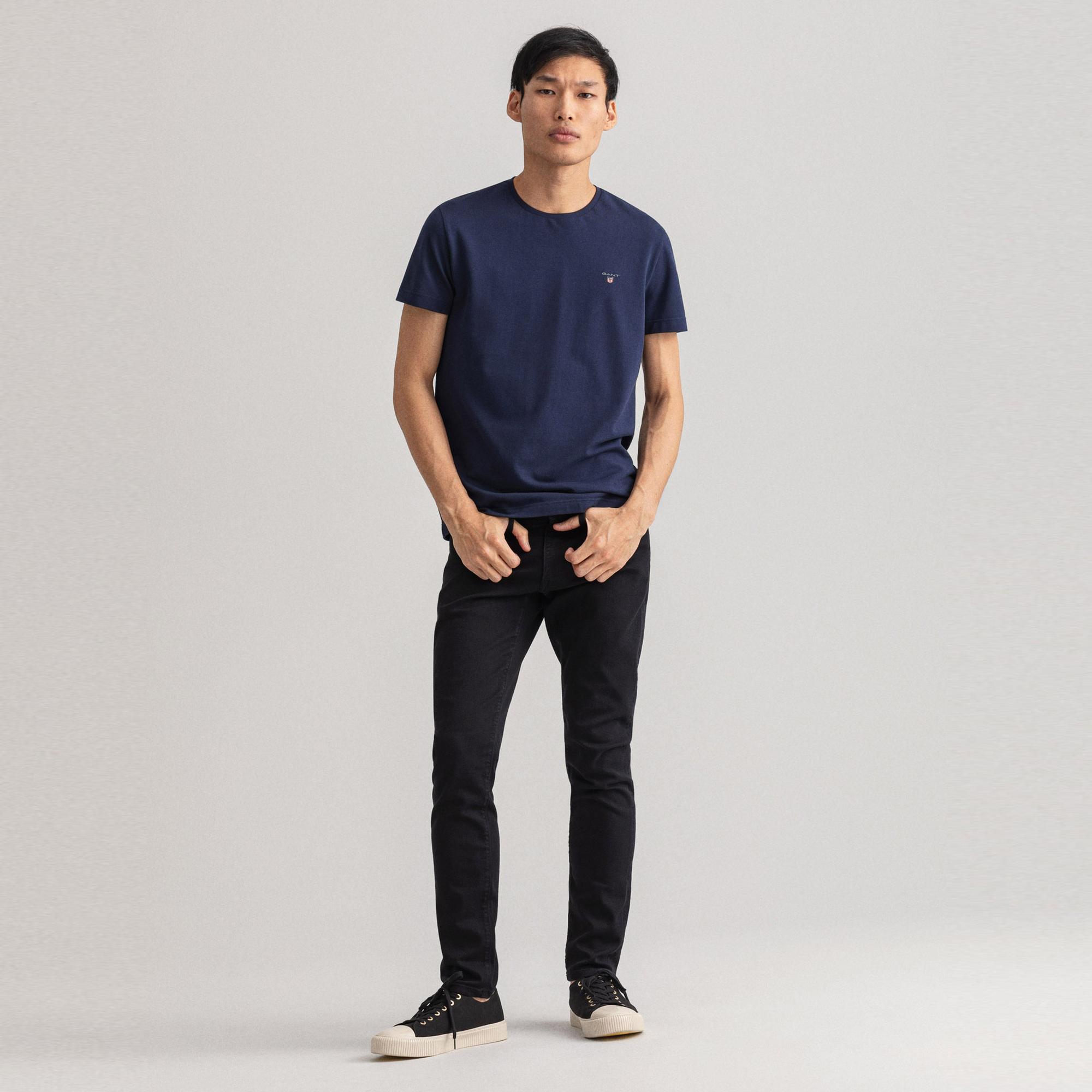 GANT Erkek Lacivert Regular Fit T-Shirt