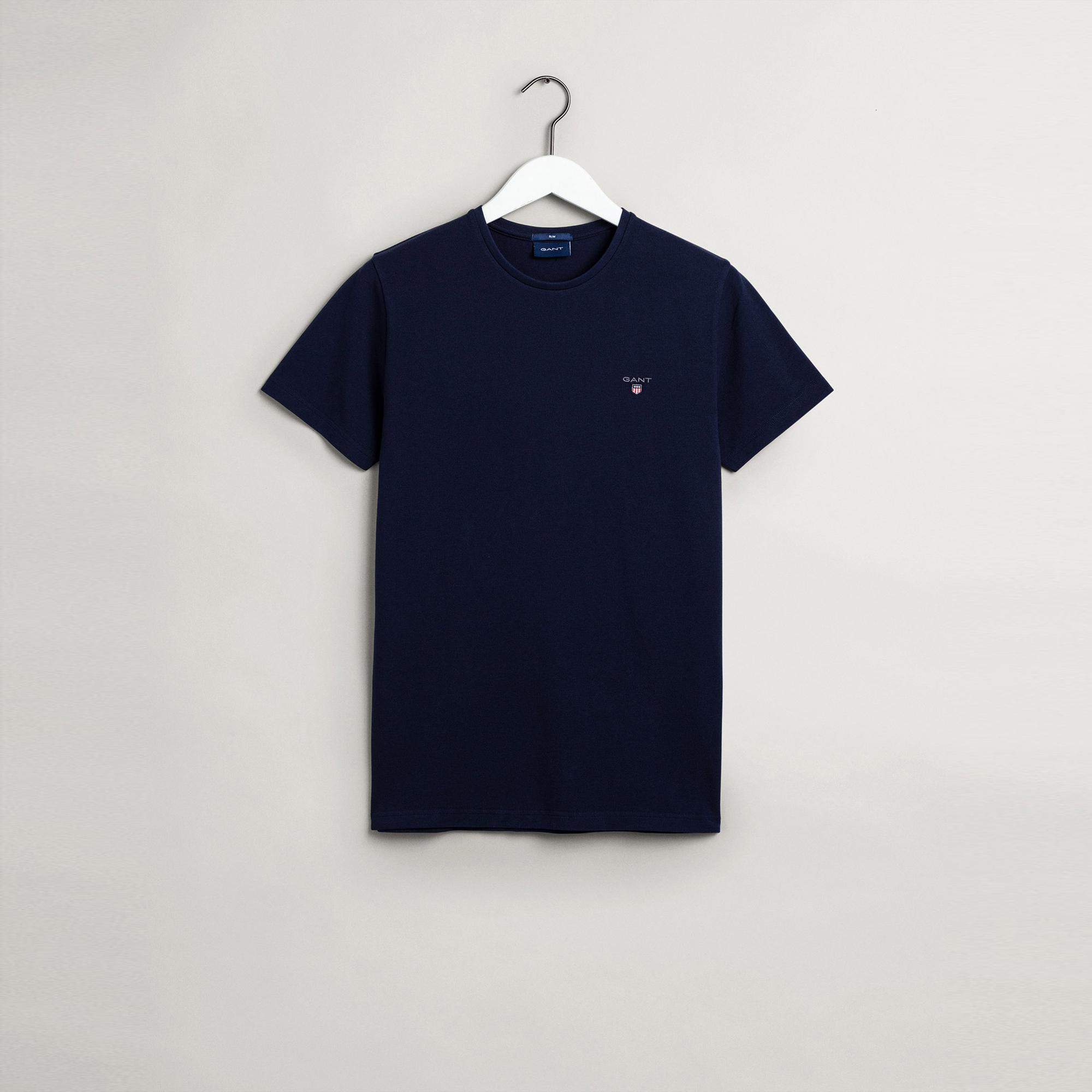 GANT Erkek Lacivert Regular Fit T-Shirt