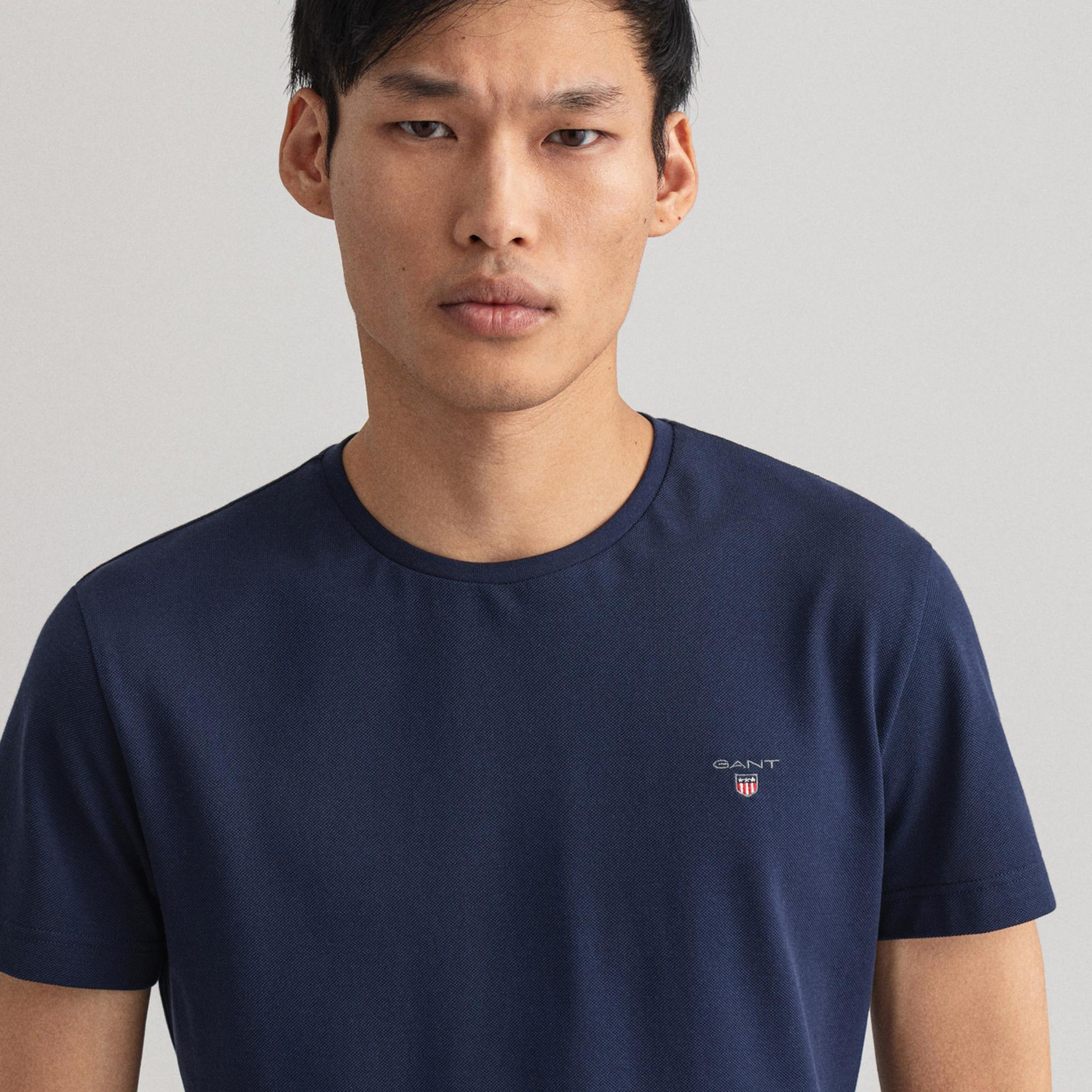 GANT Erkek Lacivert Regular Fit T-Shirt