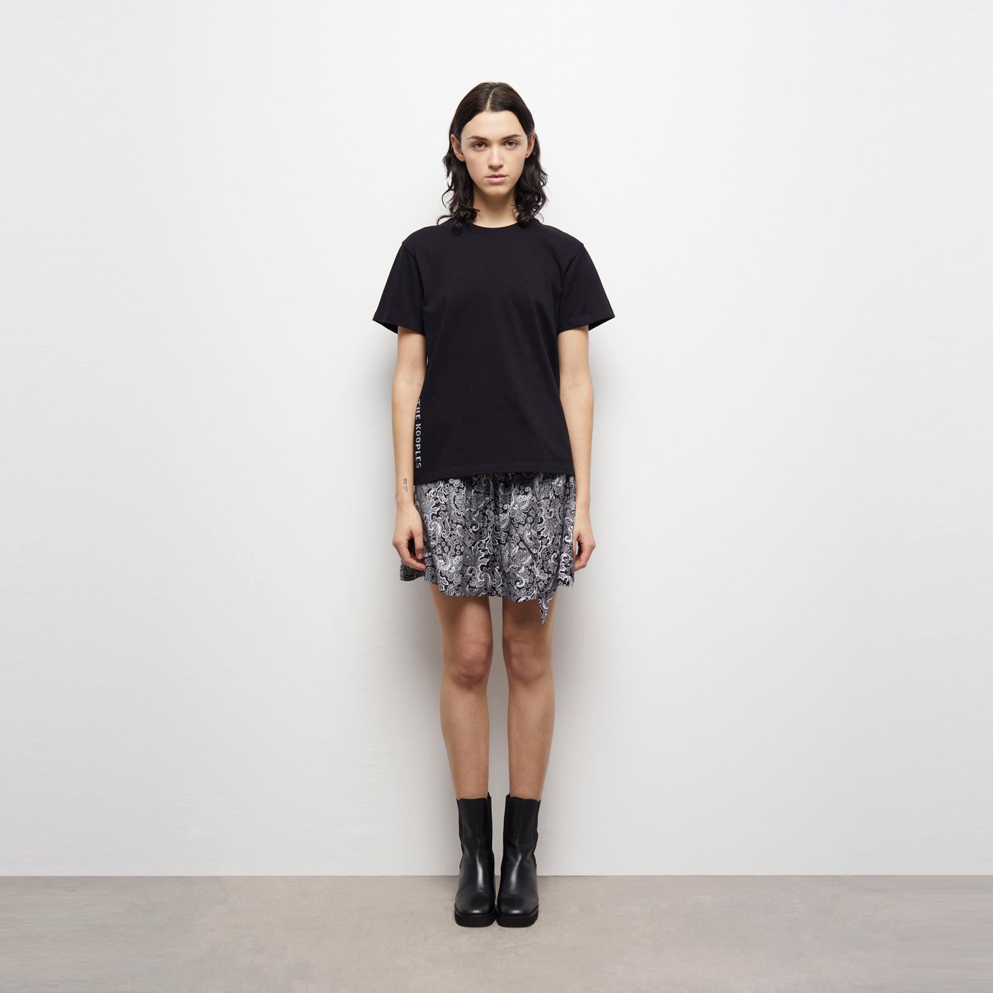 The Kooples Round-neck Cotton Kadın Siyah T-Shirt