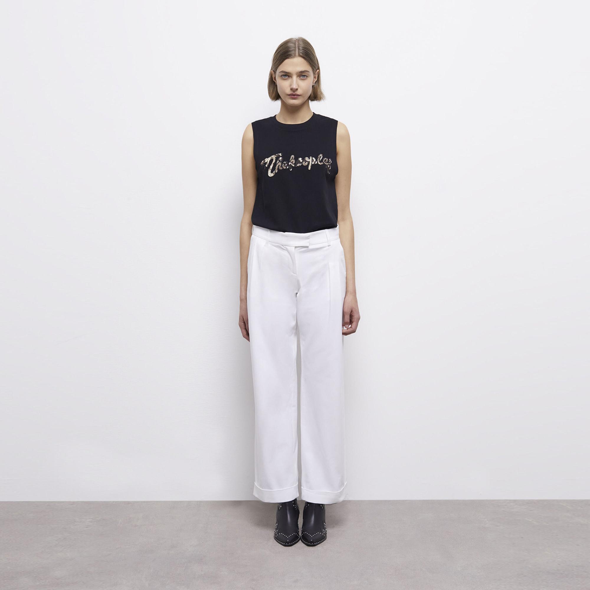 KADIN BEYAZ WIDE LEG PANTOLON