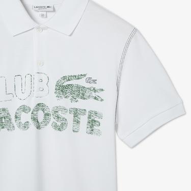  Erkek Regular Fit Baskılı Beyaz Polo