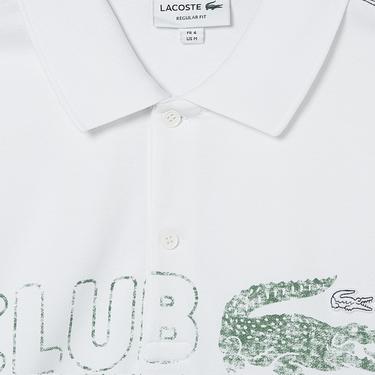  Erkek Regular Fit Baskılı Beyaz Polo