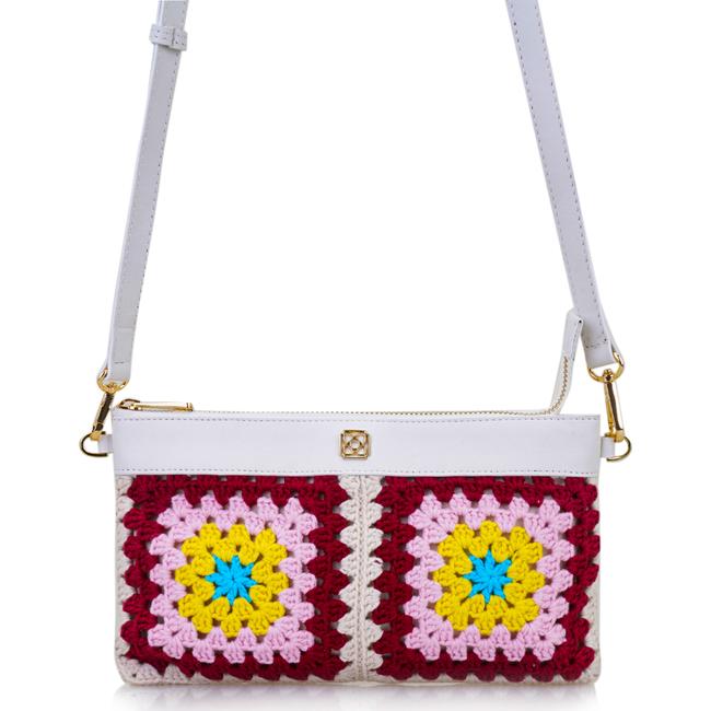  Bordo Kadın Örgülü Omuz Çantası