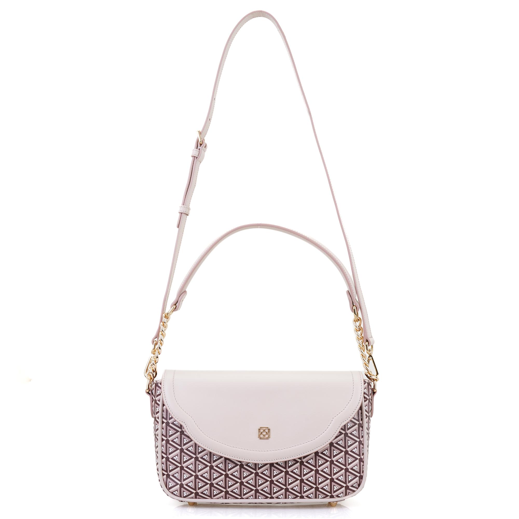 Plante Bej Kadın Monogram Omuz Çantası