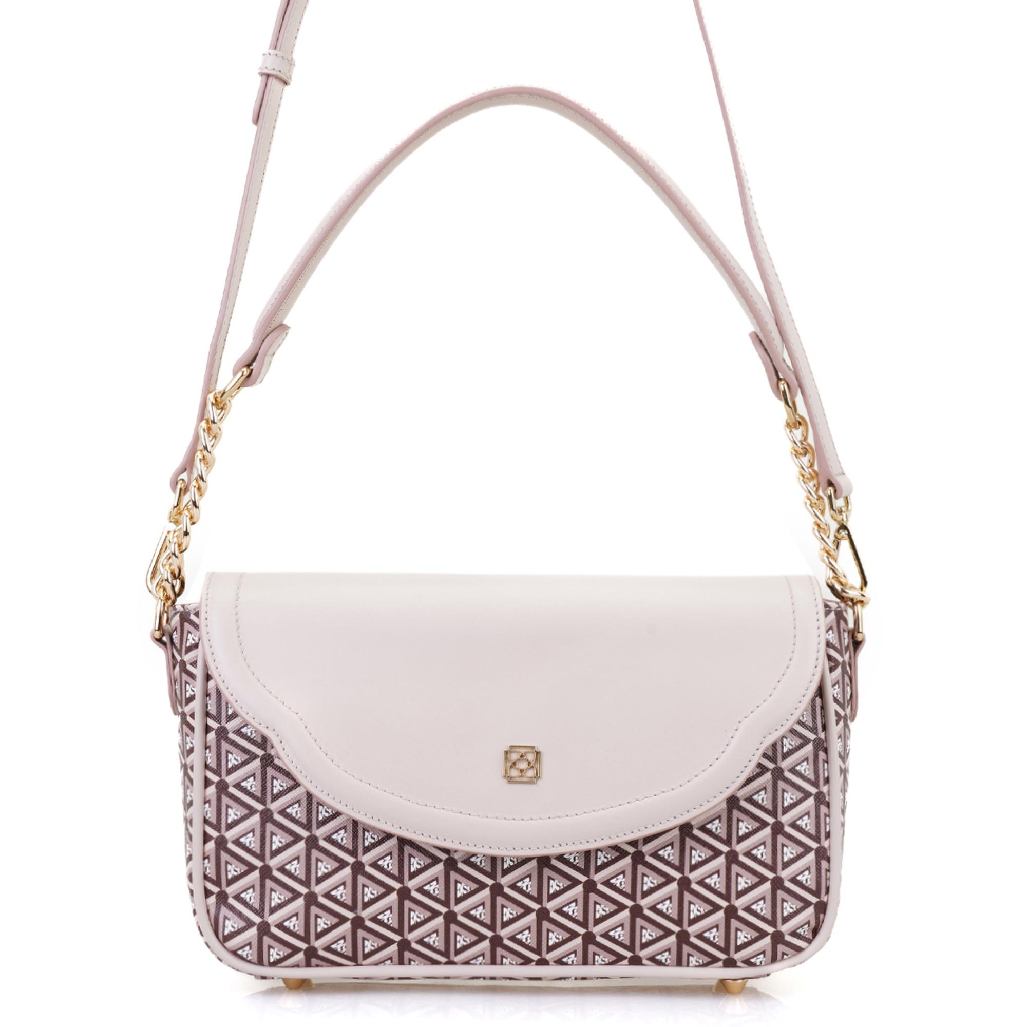 Plante Bej Kadın Monogram Omuz Çantası