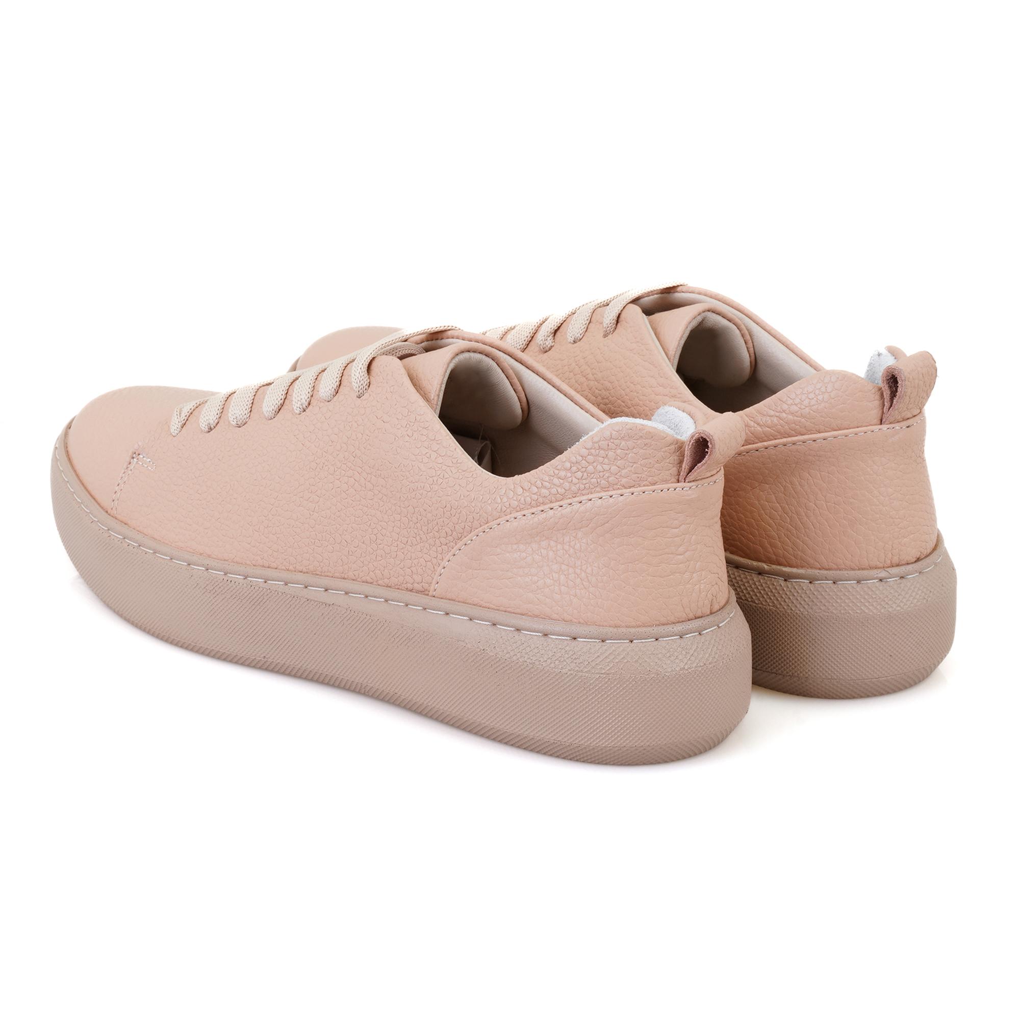 Kadın Pudra Deri Günlük Ayakkabı