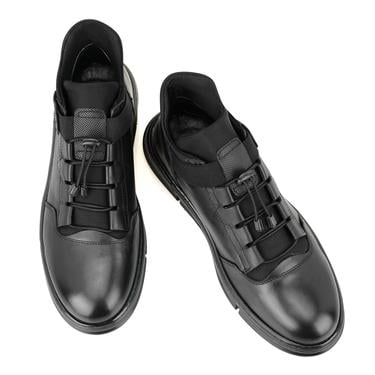  Pavel Siyah Erkek Bağcıklı Deri Bot