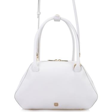  Afsoon Beyaz Kadın Deri Omuz Çantası