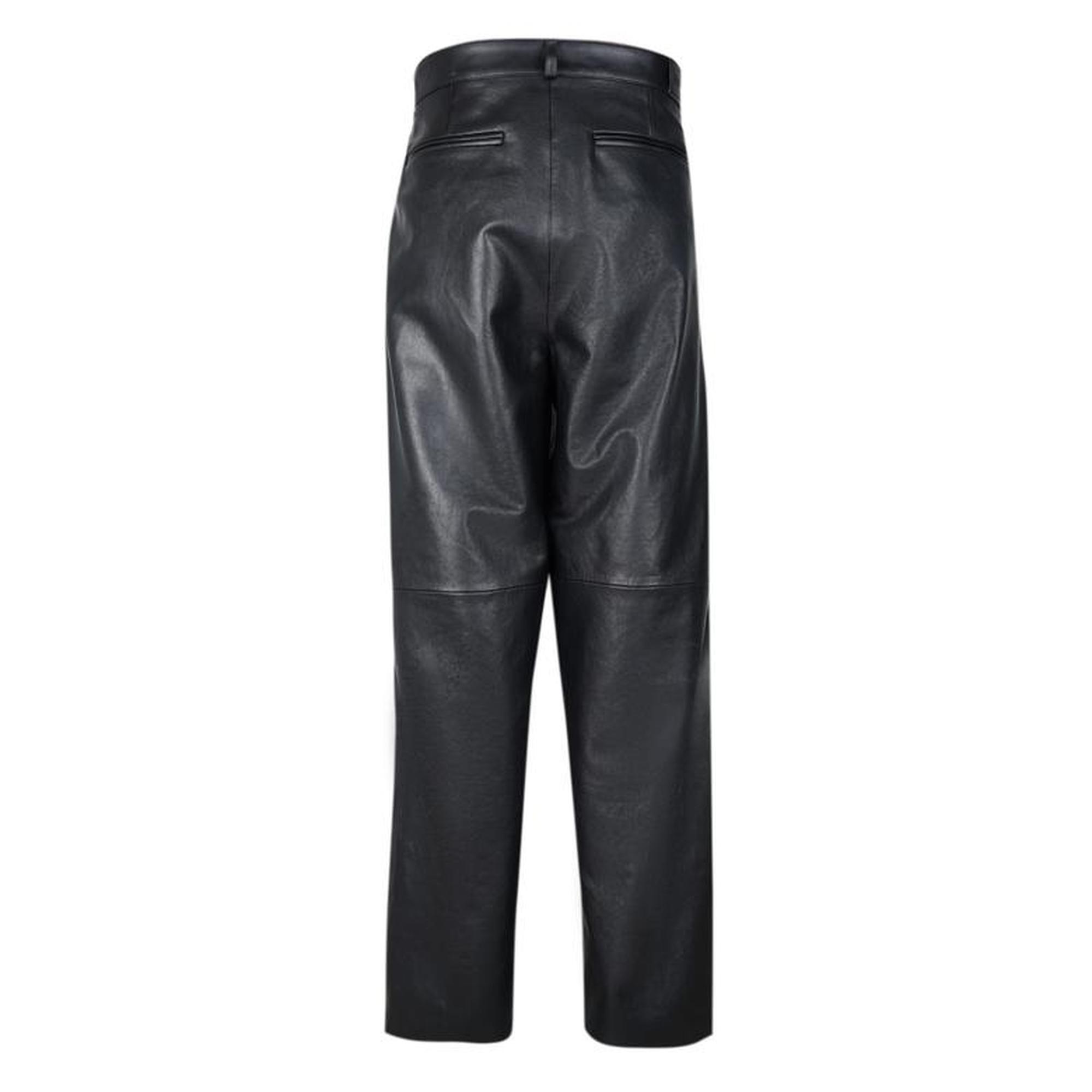 Pasquale Siyah Erkek Deri Pantolon