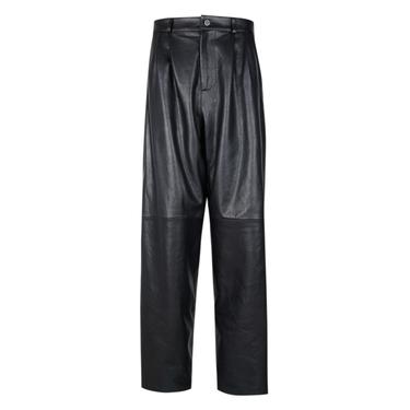  Pasquale Siyah Erkek Deri Pantolon