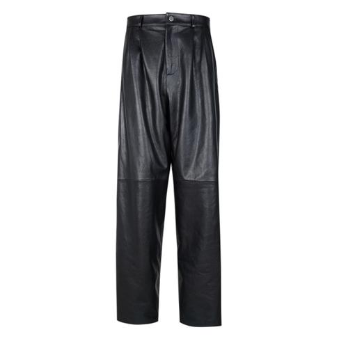  Pasquale Siyah Erkek Deri Pantolon