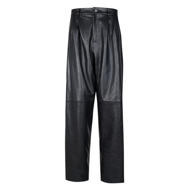  Pasquale Siyah Erkek Deri Pantolon