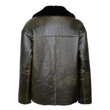  Charae Haki Kadın Eskitme Kürk Mont